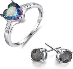 MYKI Stainless Steel Silver Multicolor Jewellery Set Price in India ...