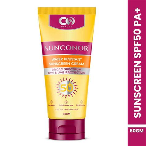 CO Sunscreen - SPF 50 PA+ Beauty Water Resistant Sunscreen UVA & UVB P ...