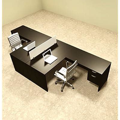 Buy Two Person L Shaped Divider Office Workstation Desk Set, OT-SUL ...