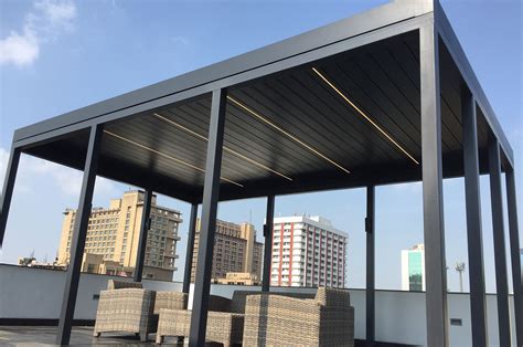 Louvered Pergola in India | Louvered Roofs Manufacturers | Applications ...