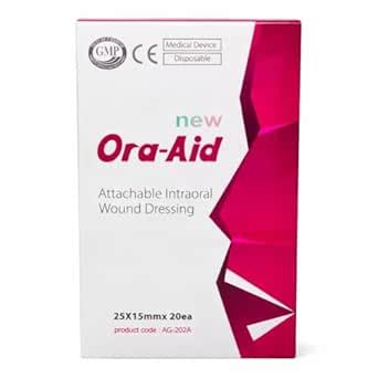 Instrudent Ora-Aid Intra-Oral Wound Dressing Red – 25x15mm (AG-202A ...