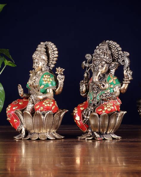 Budhshiv.com Brass Superfine Lord Ganesha & Goddess Lakshmi Pair ...