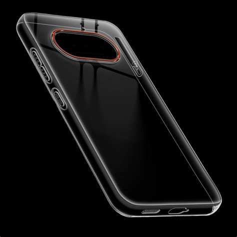 Crystal Clear Anti-Yellow Transparent Back Cover Case With Camera Ring