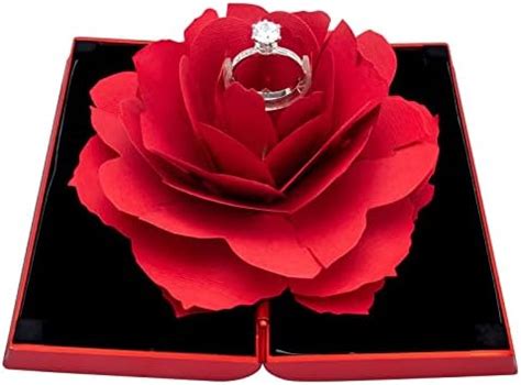 Kamla Sellers Red Velvet Rose Ring Box : Amazon.in: Jewellery