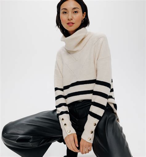 Col roulé on sale marinière femme
