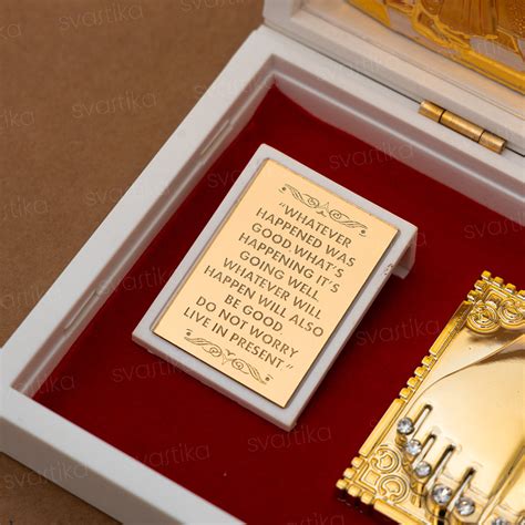 Svastika Shreenathji Pocket Temple - Gold Coated (Small)