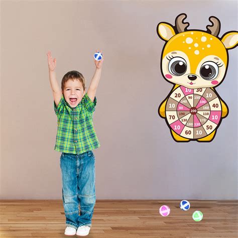 Buy Yaman Cartoon Dart Board Games for Kids Board Games Kit with 3 ...