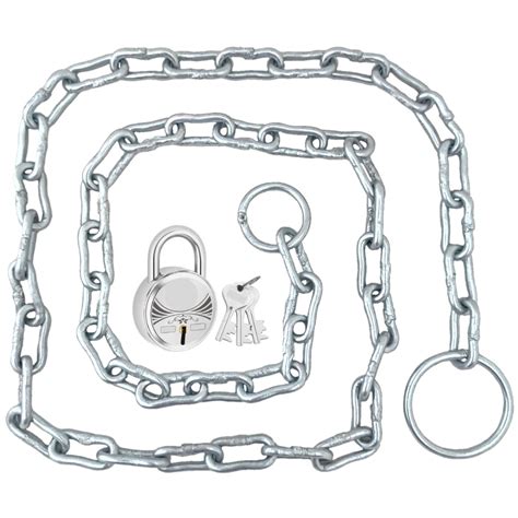 Husaini Mart | Heavy Metal Lock Chain 4 Feet With 40Mm Lock For Gate ...