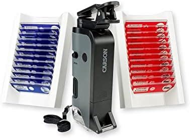 Carson MicroFlip 100x-250x LED and UV Lighted Pocket Microscope with ...