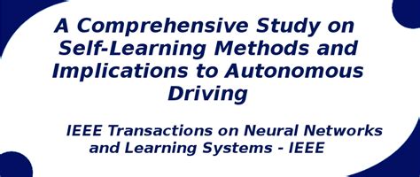 A Comprehensive Study on Self-Learning Methods & Implication | S-Logix