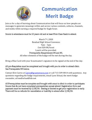 Fillable Online Communication Merit Badge Pamphlet Digital Download Fax ...