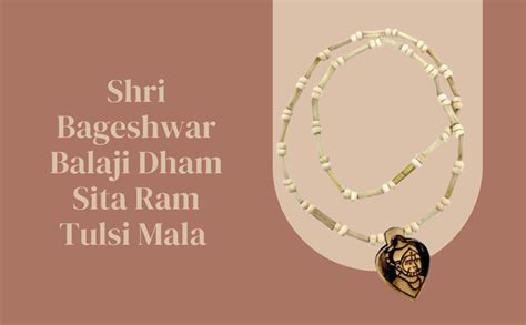 DT DECTONE Shri Bageshwar Balaji Dham Sita Ram Tulsi Mala with Wooden ...