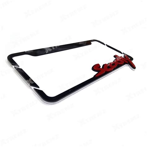 Scooty Acrylic Rear Number Plate - Red || Xtremz