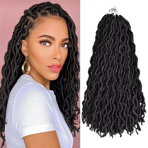 Buy 6 Packs Gypsy Locs Crochet Hair Pre Looped Goddess Locs Crochet ...