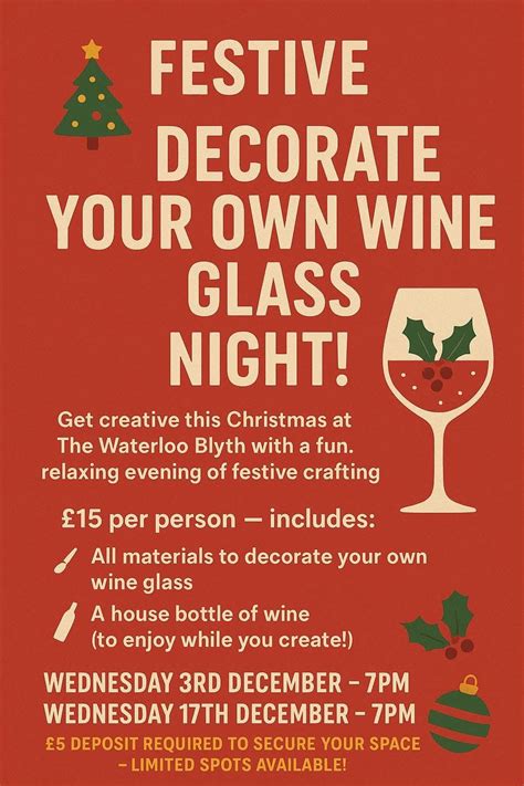 Wine glass decorating , Waterloo Craft Union, Blyth, 3 December 2025 ...