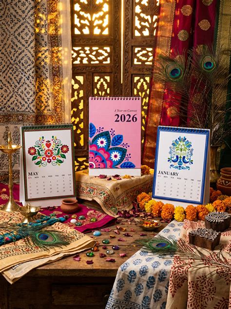 Minimalistic Indian Art Desk Calendar 2026 – Soyo Studios