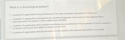 Chronological Pattern 的图像结果
