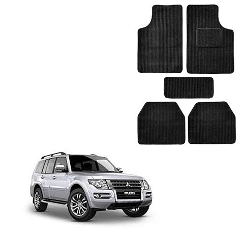 Shoolin Black Universal Fit Lining Design Floor Car Mats in Fabric_501 ...