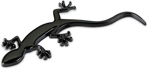 Buy 1 Pack Gecko Car Stickers, Fashion 3D Gecko Shape Pure Metal Chrome ...