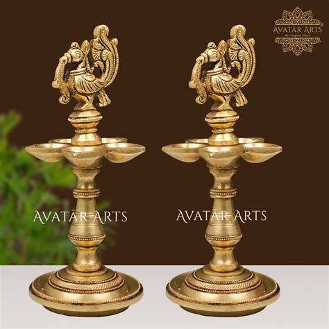 Brass Peacock/ Annapakshi Oil Lamps Stand – Avatar Arts
