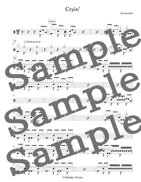 Cryin'（Aerosmith）（簡単アレンジ） | Arkadia Drums