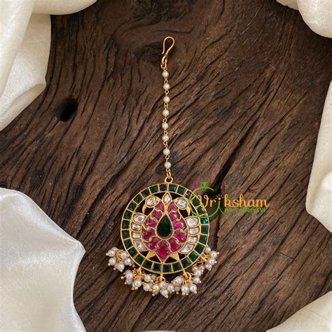 Precious Jadau Kundan Maang Tikka -J1300 – vrikshamindia