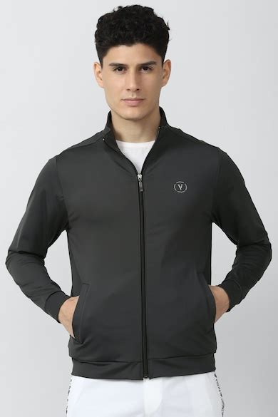 Buy Men Grey Solid Casual Jacket Online - 756385 | Van Heusen