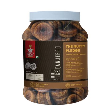 Nutty Yogi Premium Dried Afghani Anjeer 1.2kg jar | Dried Figs | Rich ...