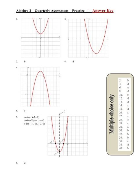 Image result for Topic 4 Assessment Form a Answer Key Algebra 2
