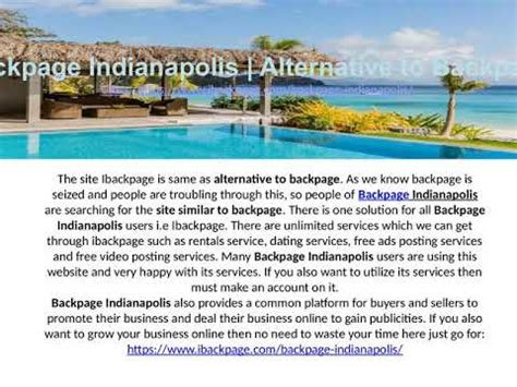 Backpage Indianapolis Indiana Escorts St Augustine Fl