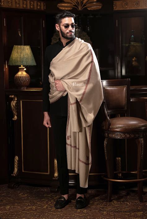 Pashtush men Hand Embroidery Woollen shawl, Kingri design, Full Size ...