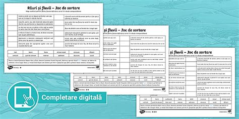 Râuri și fluvii - Joc de asociere diferențiat - Twinkl