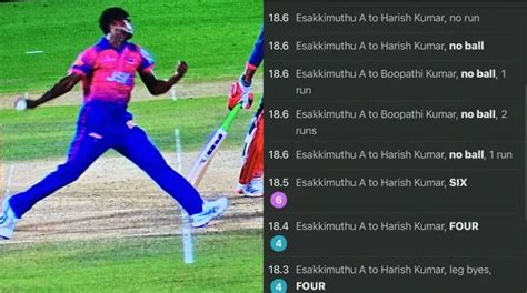 Esakkimuthu Bowls 4 No Balls in 19th Over, TNPL Fixing Debate Erupts