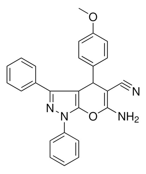 6-AMINO-4-(4-MEO-PH)-1,3-DI-PH-1,4-DIHYDROPYRANO(2,3-C)PYRAZOLE-5 ...
