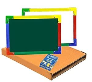 DAHSHA 2 in 1 Double Sided Slate White & Green for Kids Double Sided ...