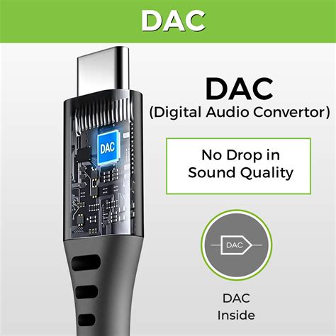 Audio Link Type C 3.5mm Digital Audio Convertor Adapter UL1081 ...