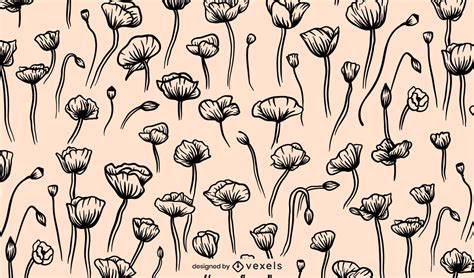 Image result for Poppy Flower Pattern