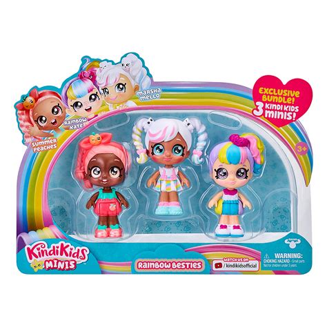 Buy Kindi Kids Minis Rainbow Besties - 3 Collectable Posable Bobble ...