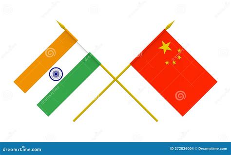 Flags, China and India stock illustration. Illustration of banner ...