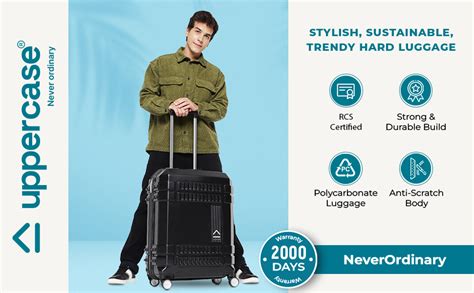 Buy uppercase Bullet, Trolley Bag Set Of 2 (S+M) Hard Cabin & Check-In ...