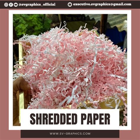 Mixed White & Light Coral Shredded Paper – SV Graphics