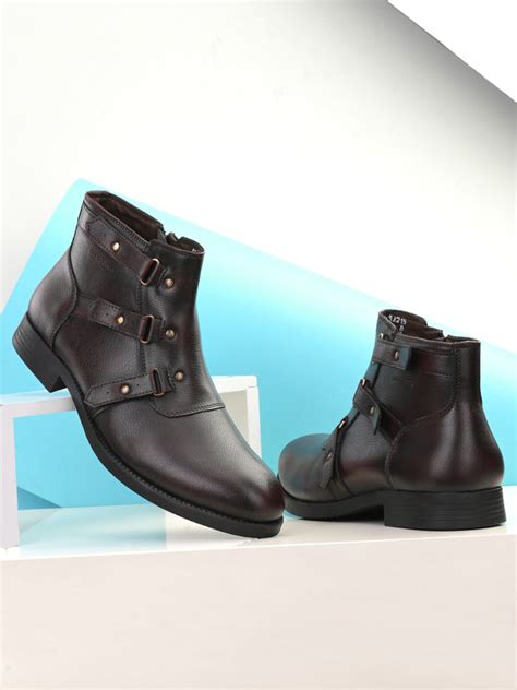 Buy High Ankle Chelsea Leather Boots For Men Online – Sanfrissco