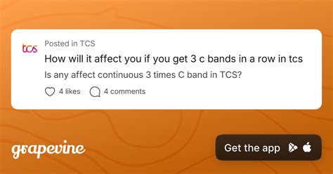 How will it affect you if you get 3 c bands in a row in tcs - Grapevine