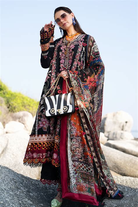 AJR Alif Signature Luxury Lawn by Abbas Jamil Rajpoot – Noir – YourLibaas