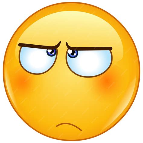 Premium Vector | Emoji Emoticon Expressing a Combination of Skepticism ...
