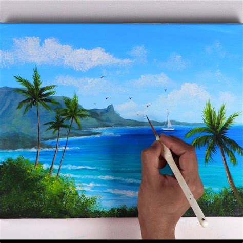 Acrylic Seascape Painting Tutorials 的图像结果