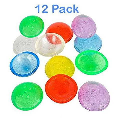 12 Pack Glitter Rubber Pop-up Poppers Toy 1.75 Inch In Assorted Colors ...