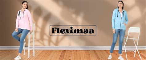 Buy FLEXIMAA Women's Cotton Hooded Neck Regular Fit Sweatshirt ...