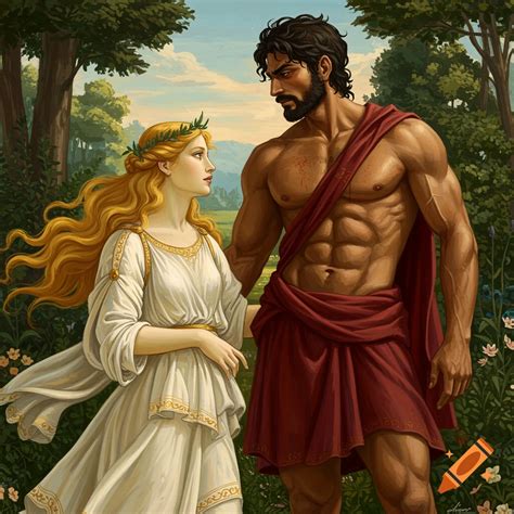 Aphrodite and Ares on Craiyon