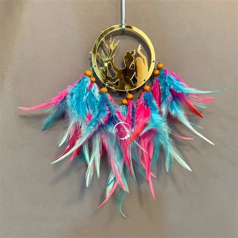 #E34 Radha Krishna Dreamcatcher (3inch) - Spiritual Decor